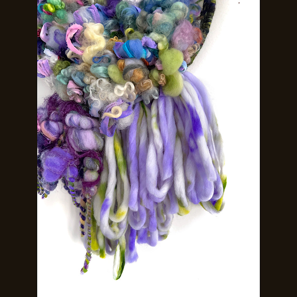 Floral woven tapestry wall decor 11” X 21”