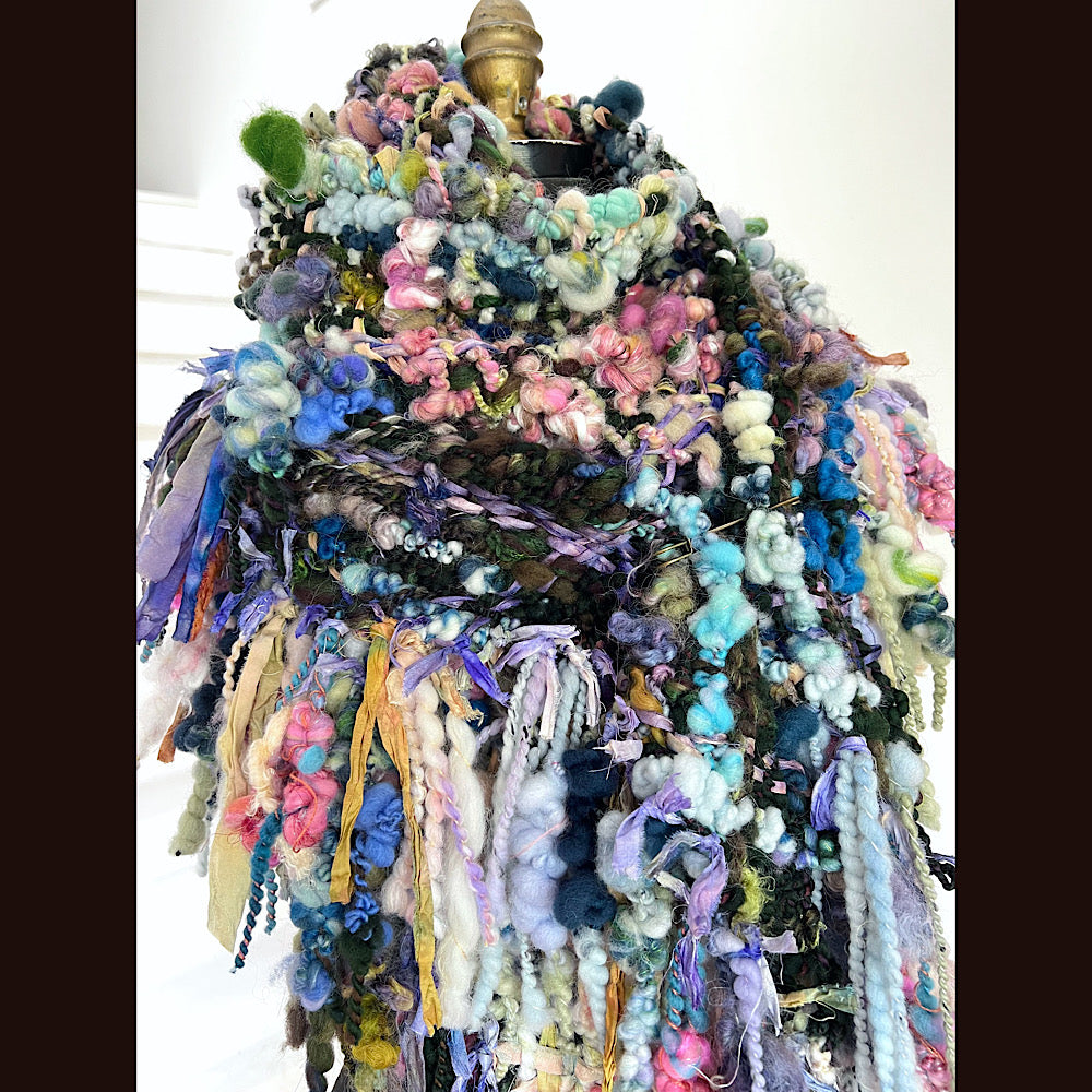 Underwater Shadows / Woven Shawl / 82” X 35”