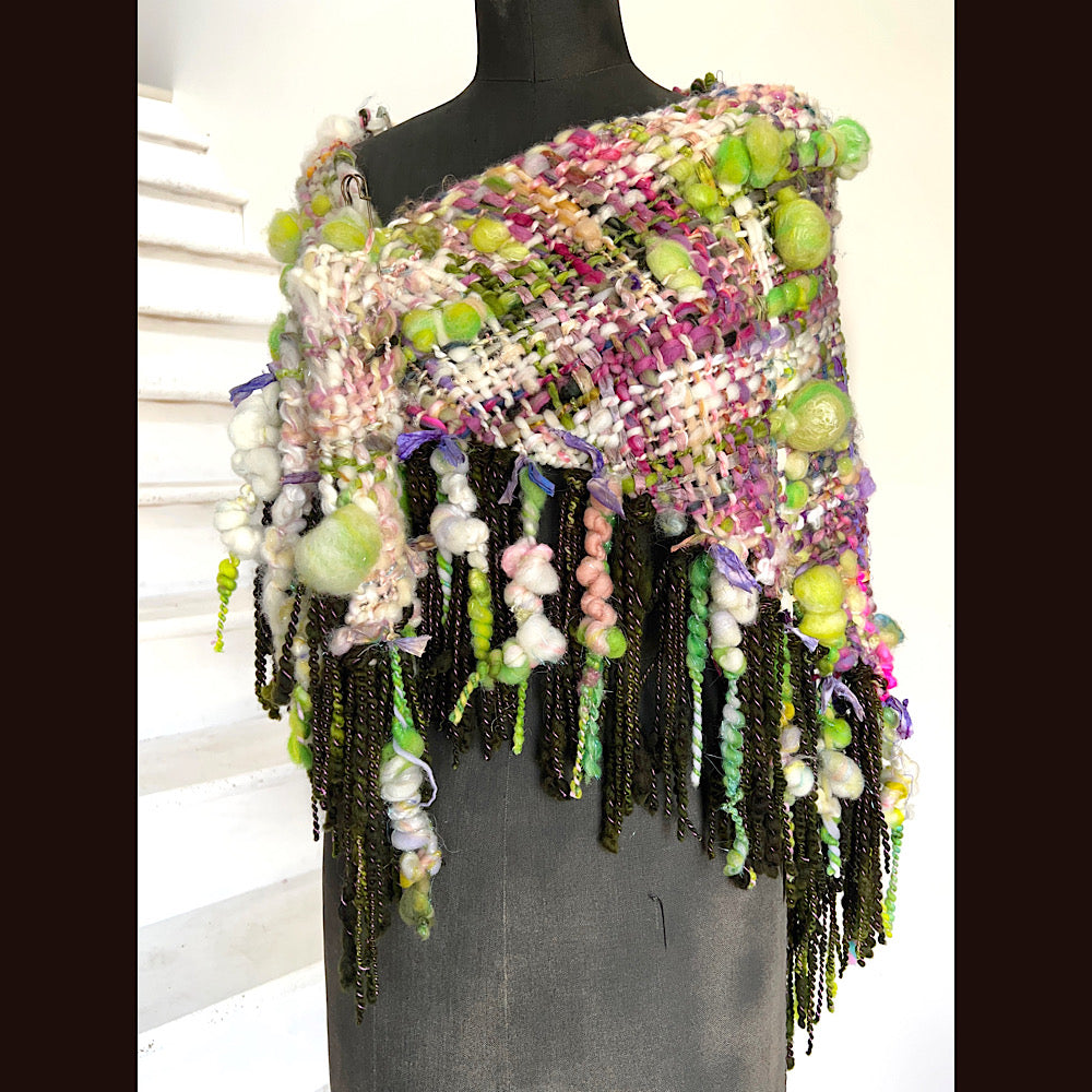 Fleur de mer (Sea Flower) / Woven Shawl / 54” X 30”
