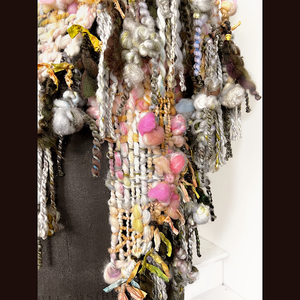 A day ending on the Nile / Woven Shawl / 82” X 35”