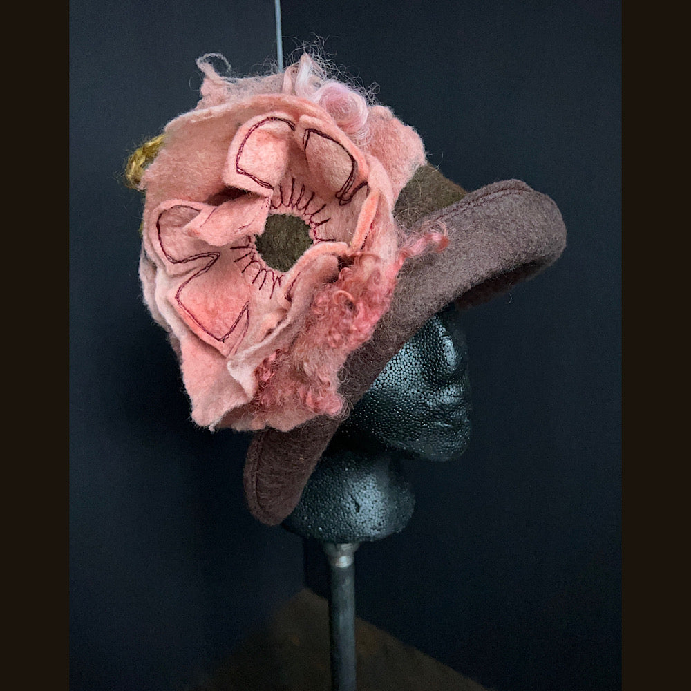 Felted flapper’s hat- 23.5”
