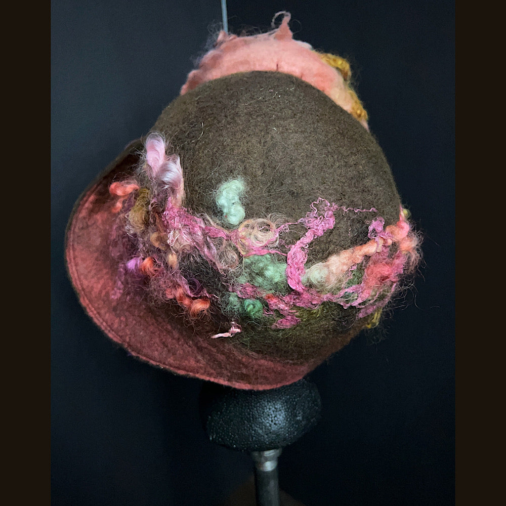 Felted flapper’s hat- 23.5”