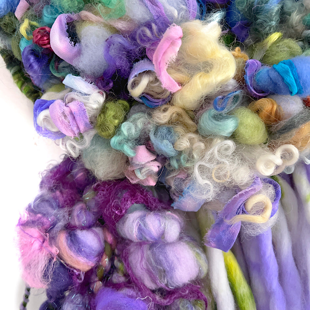 Floral woven tapestry wall decor 11” X 21”