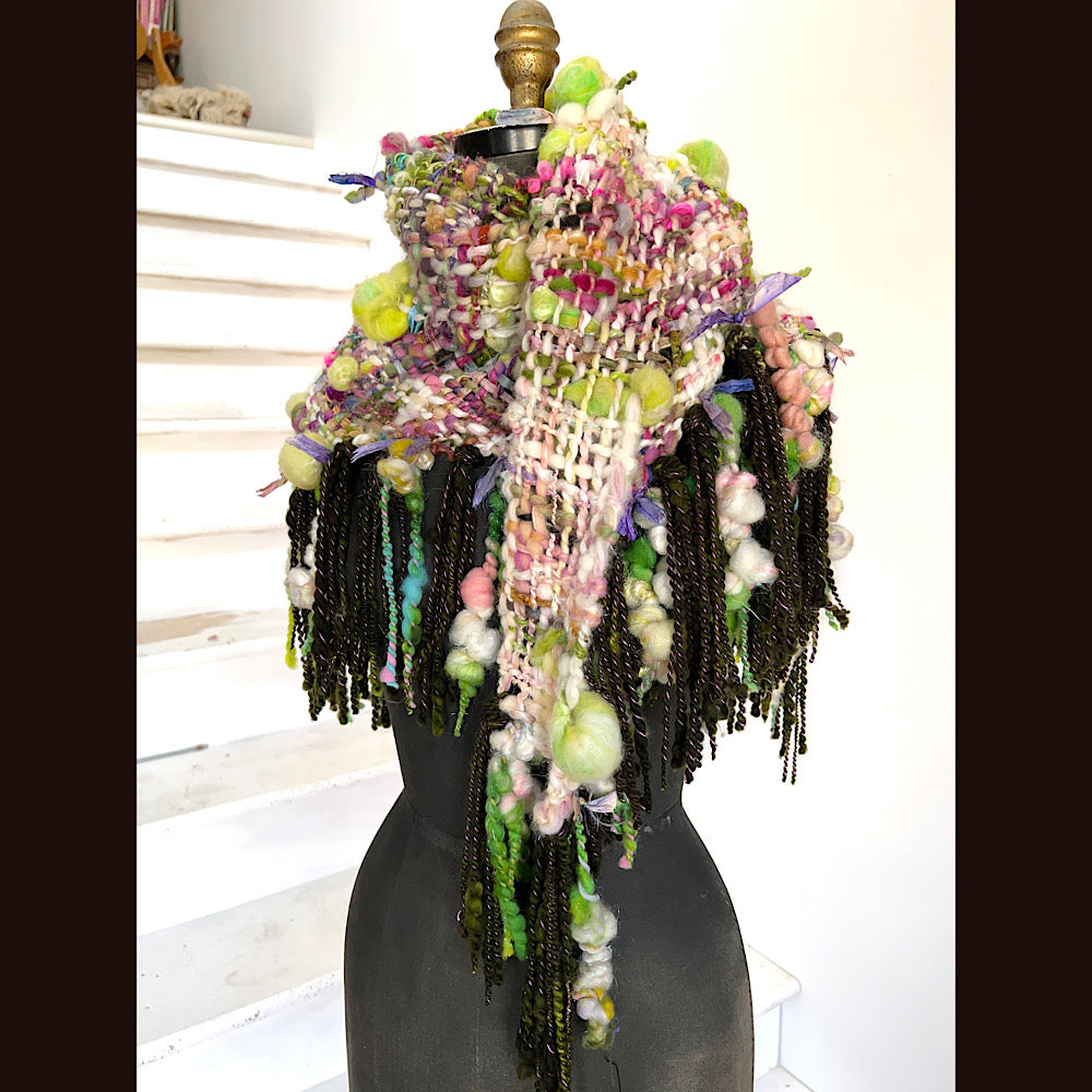 Fleur de mer (Sea Flower) / Woven Shawl / 54” X 30”