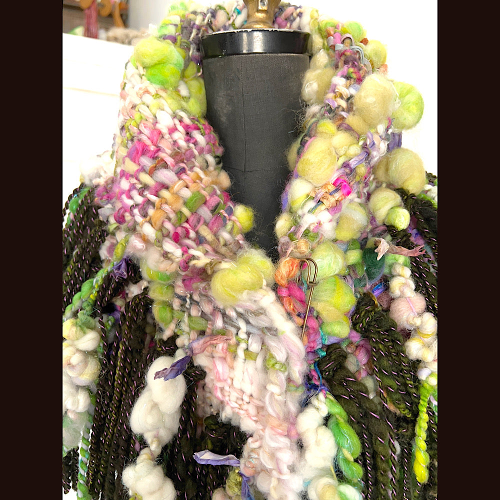 Fleur de mer (Sea Flower) / Woven Shawl / 54” X 30”