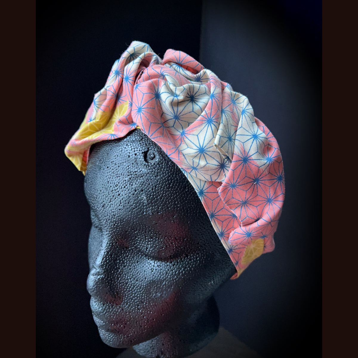 Recycled kimono headband size 23”