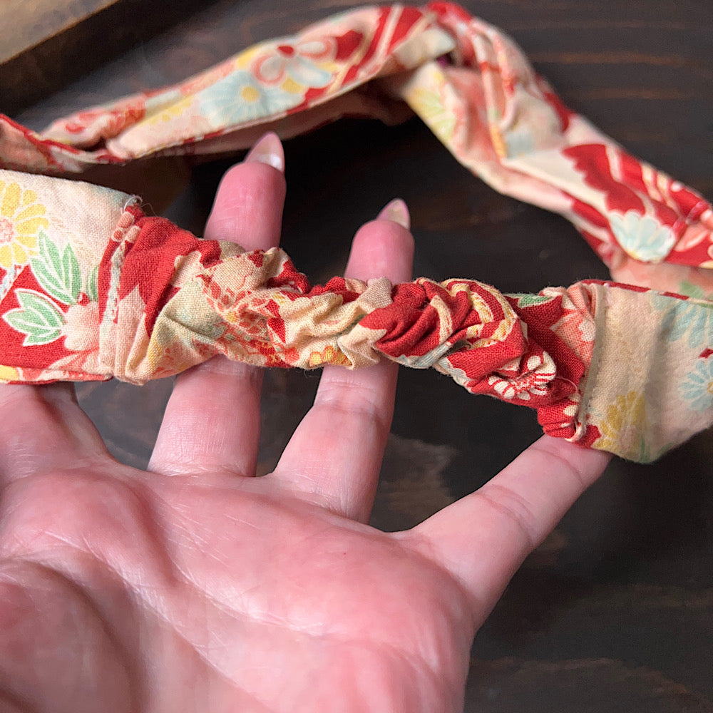 Recycled kimono headband size 22”