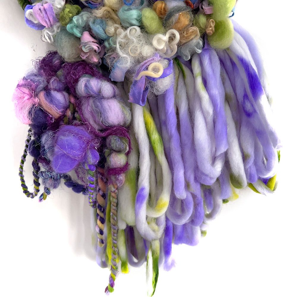 Floral woven tapestry wall decor 11” X 21”