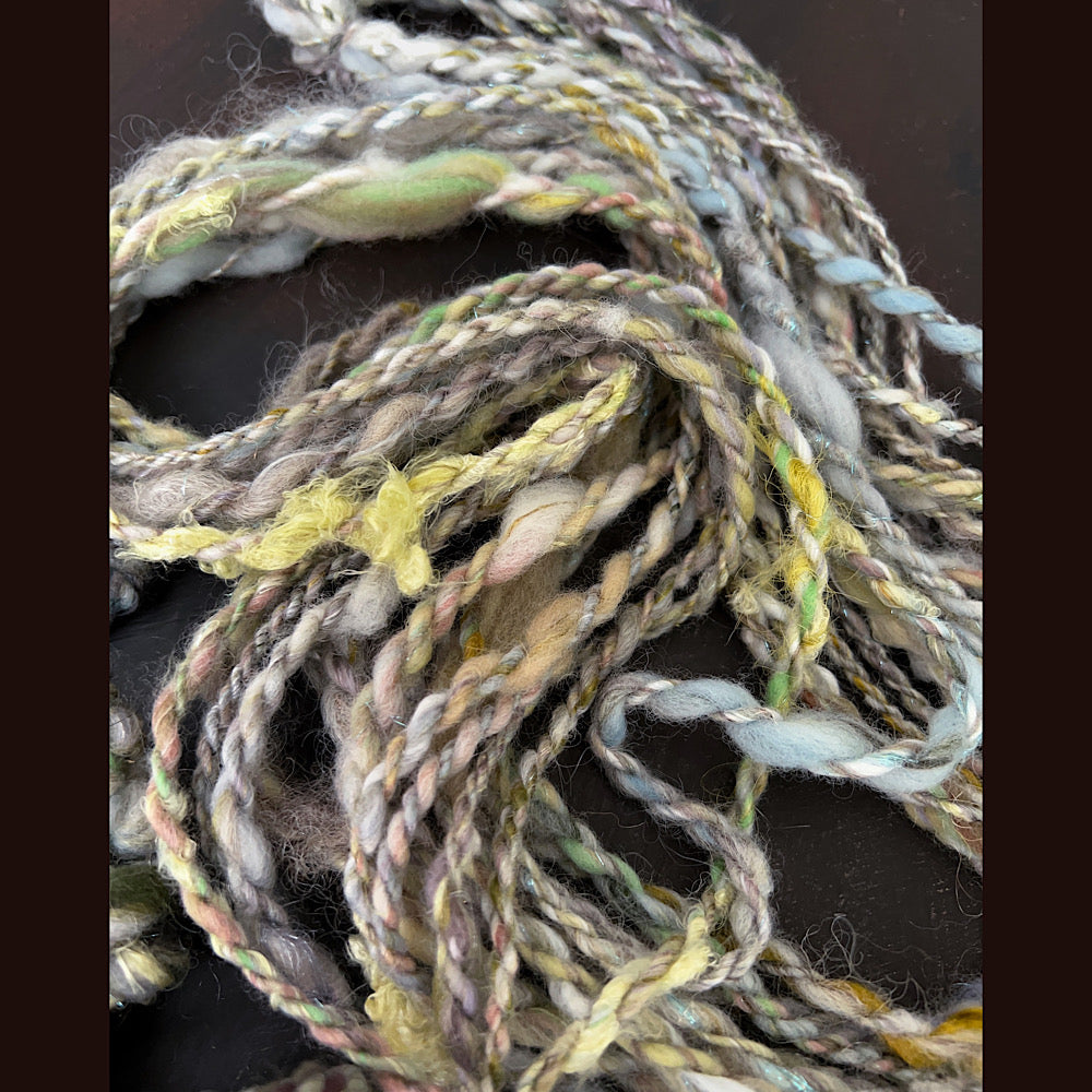 Art yarns duo for weaving and knitting 1.7 oz