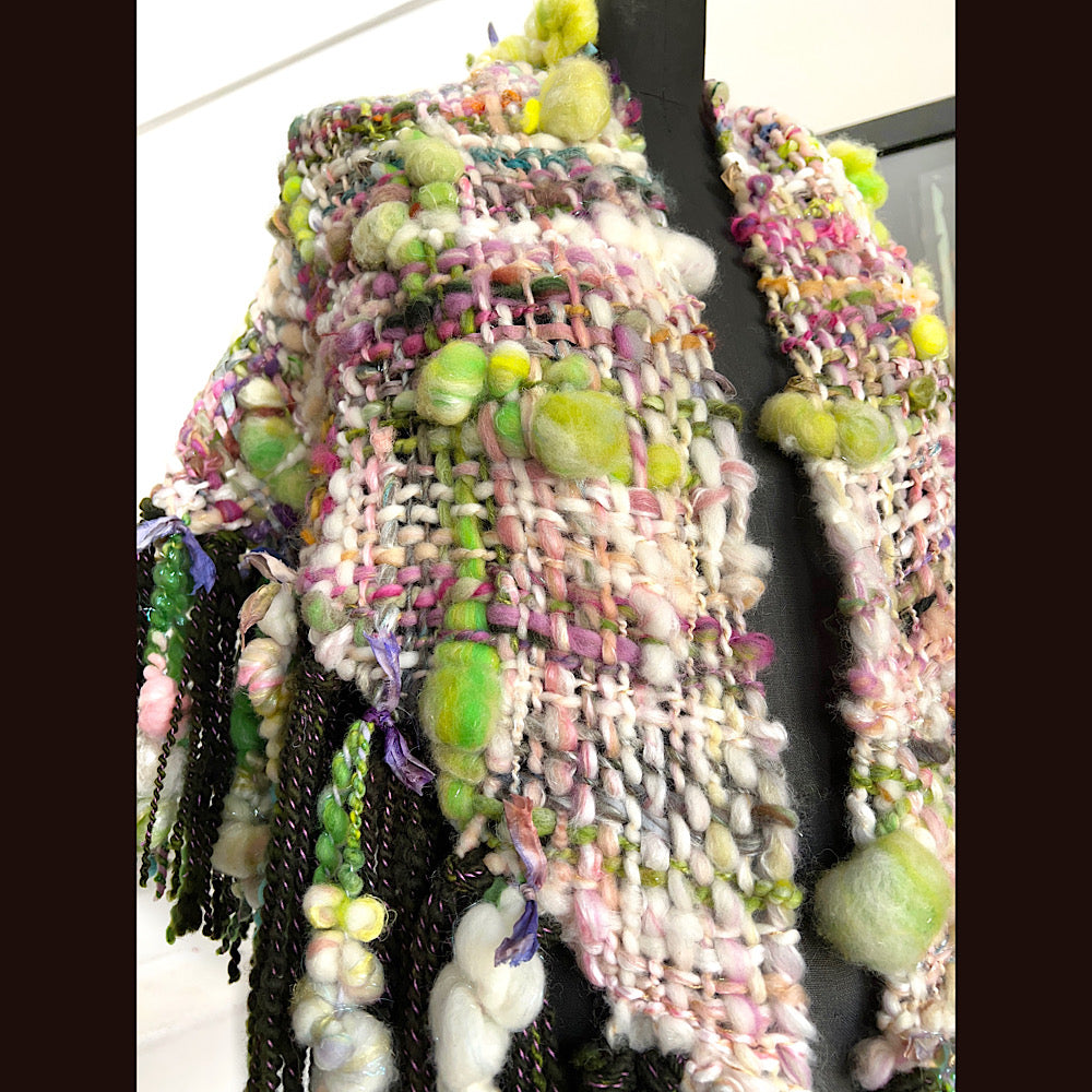 Fleur de mer (Sea Flower) / Woven Shawl / 54” X 30”