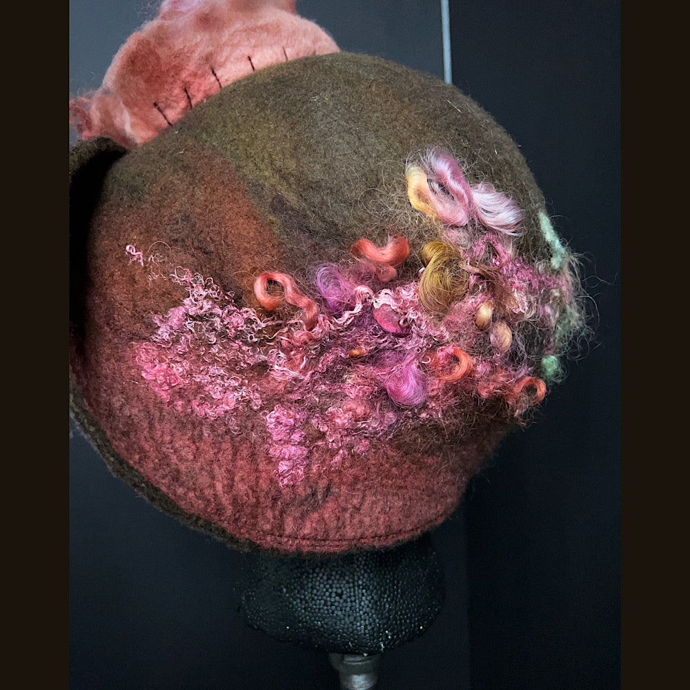 Felted flapper’s hat- 23.5”