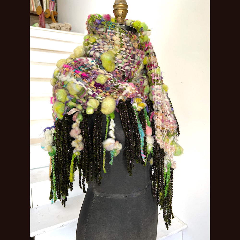 Fleur de mer (Sea Flower) / Woven Shawl / 54” X 30”