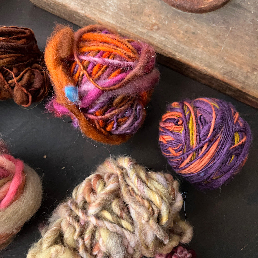 Lot of hand spun for crochet or embroidery 5.6 OZ