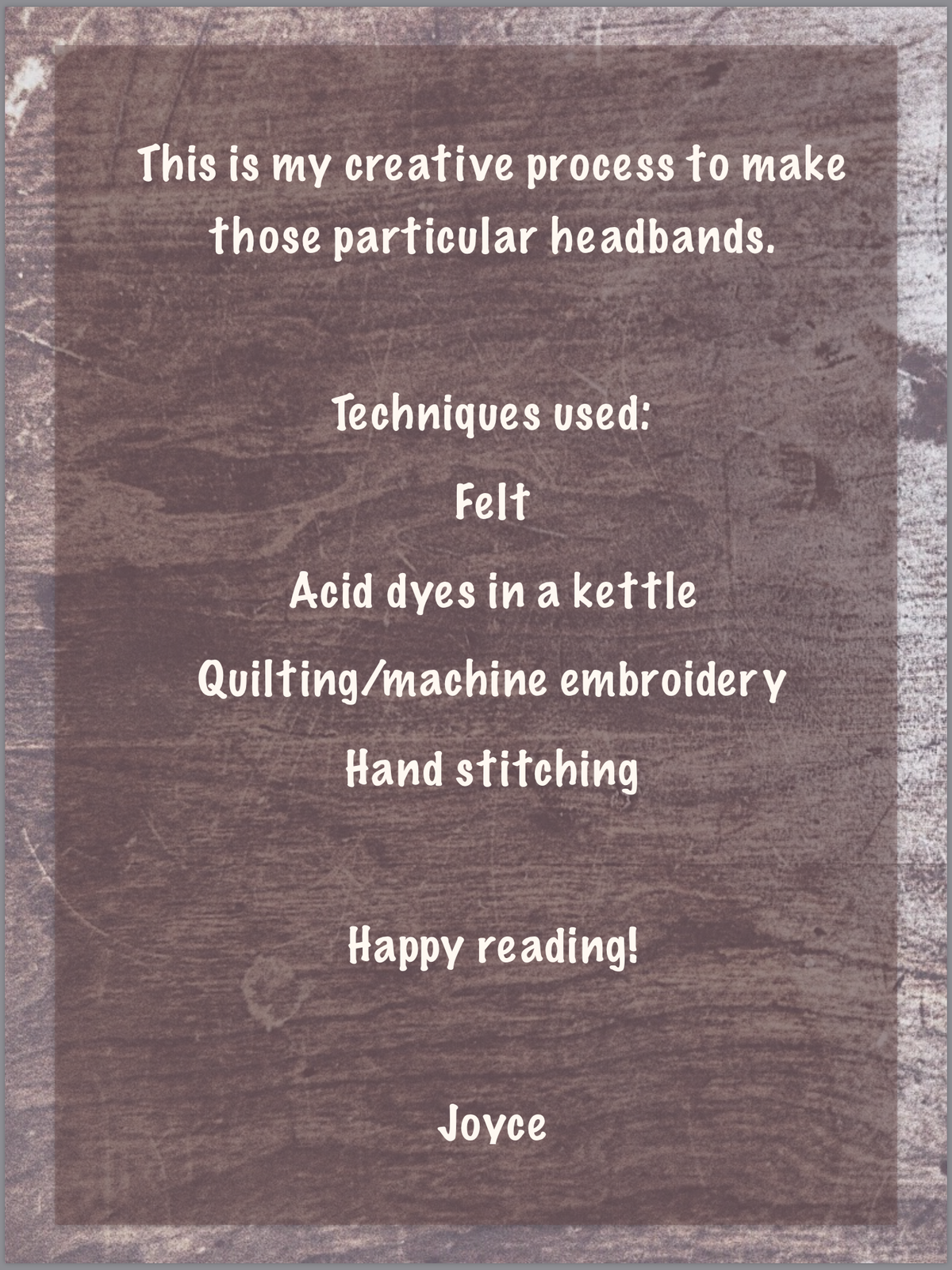 How I made Felted headbands, illustrated story of the making, 16 pages PDF -23 photos, instant download,felting, dyeing, quilting - Mynoush