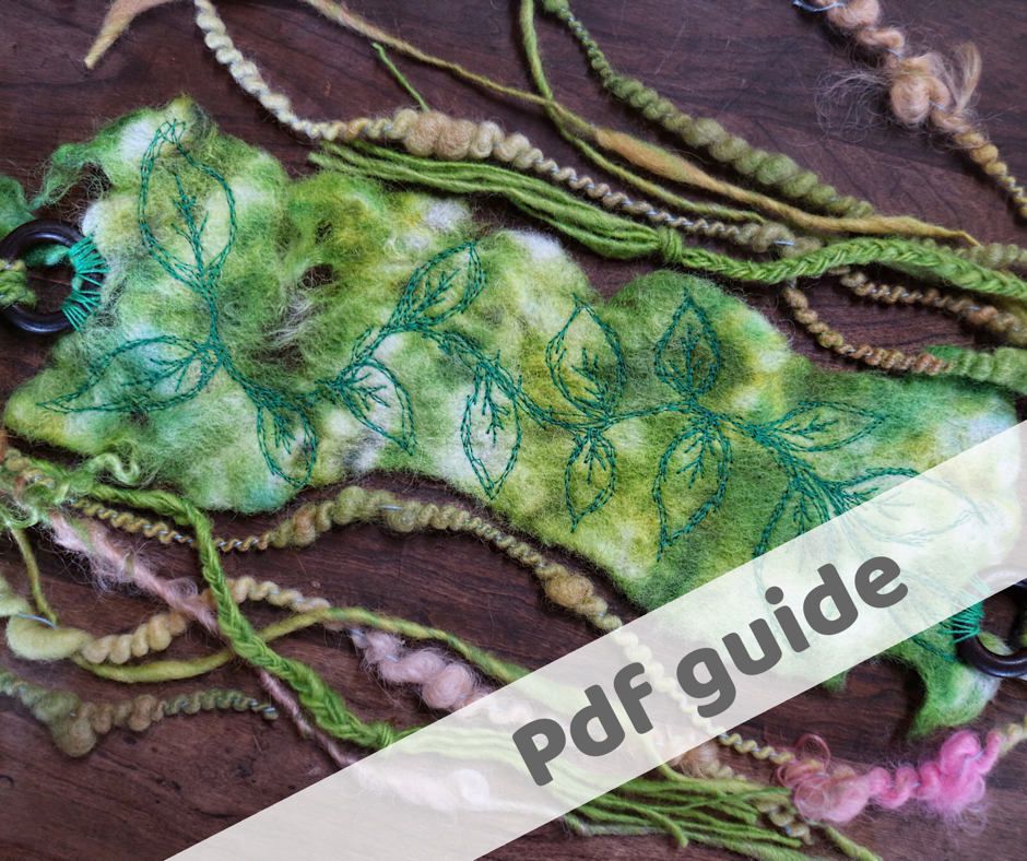 How I made Felted headbands, illustrated story of the making, 16 pages PDF -23 photos, instant download,felting, dyeing, quilting - Mynoush