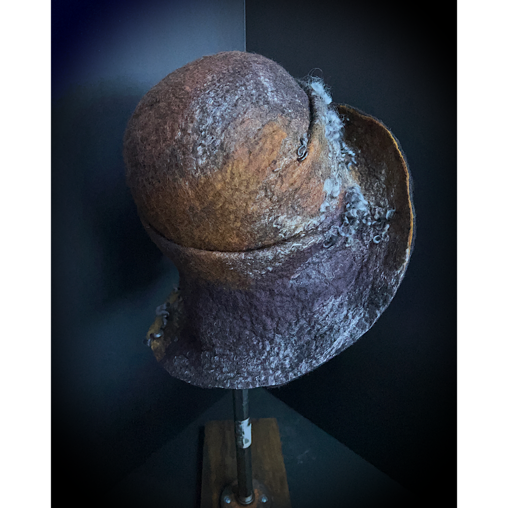 Felted cloche hat- 24.5”