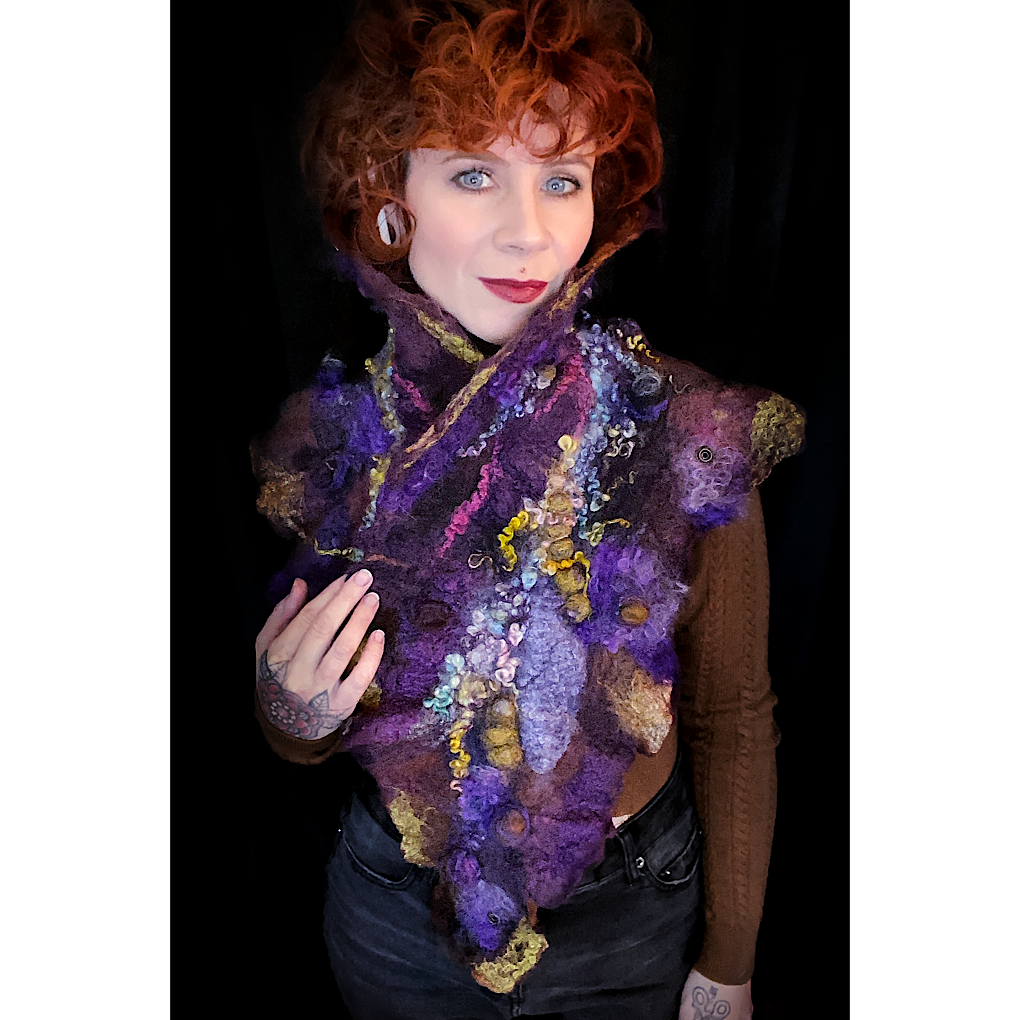 Nebula 2022 - felted scarf