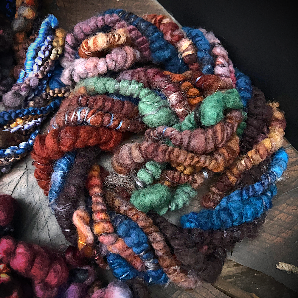 Deep purples Quintet - set of jumbo art yarn