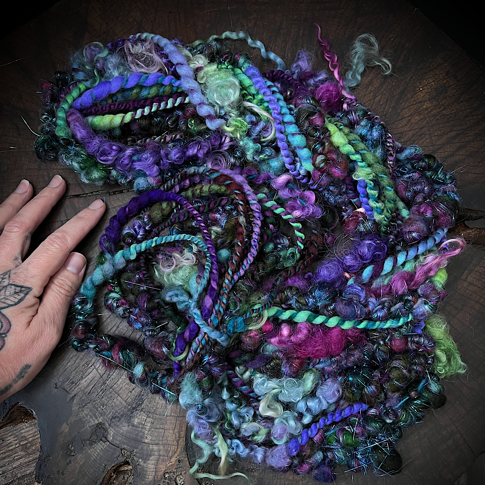 Mermaid curls art yarn