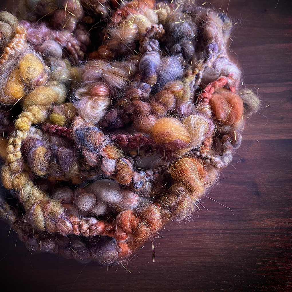 Gold ashes- Bubbly art yarn