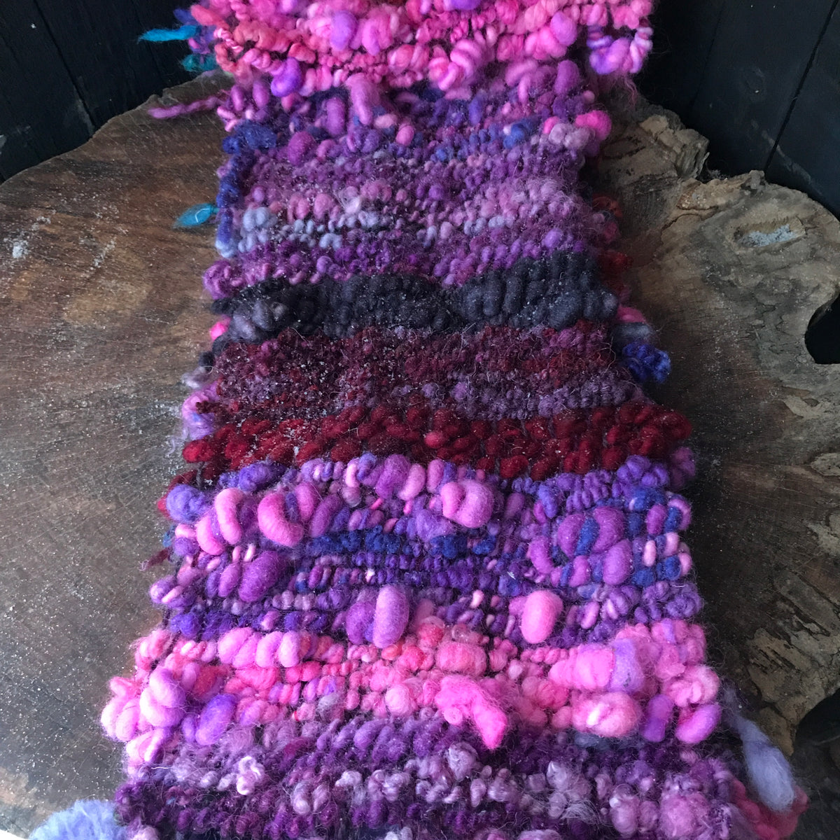 Purple scarf 100% Wool - Foulard 100% laine mauve - Mynoush