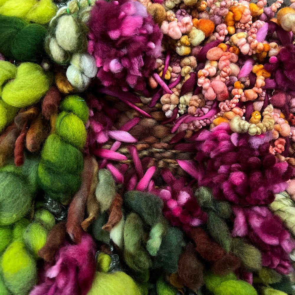Blooming times - woven wall art