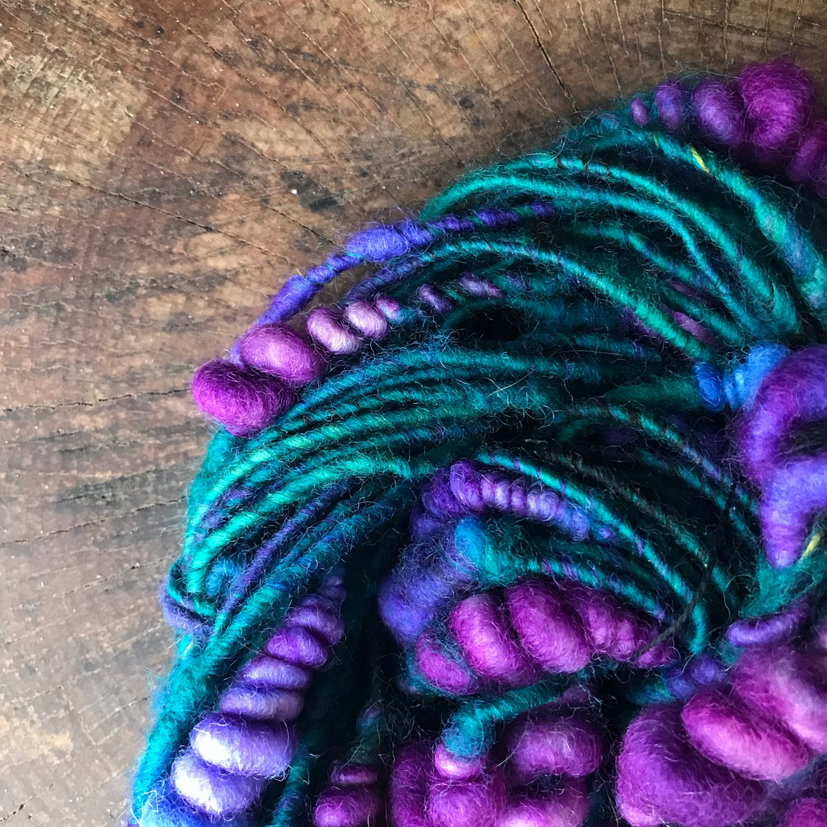 RESERVE Louise D. Teal purple art yarn 100g 31y - Mynoush