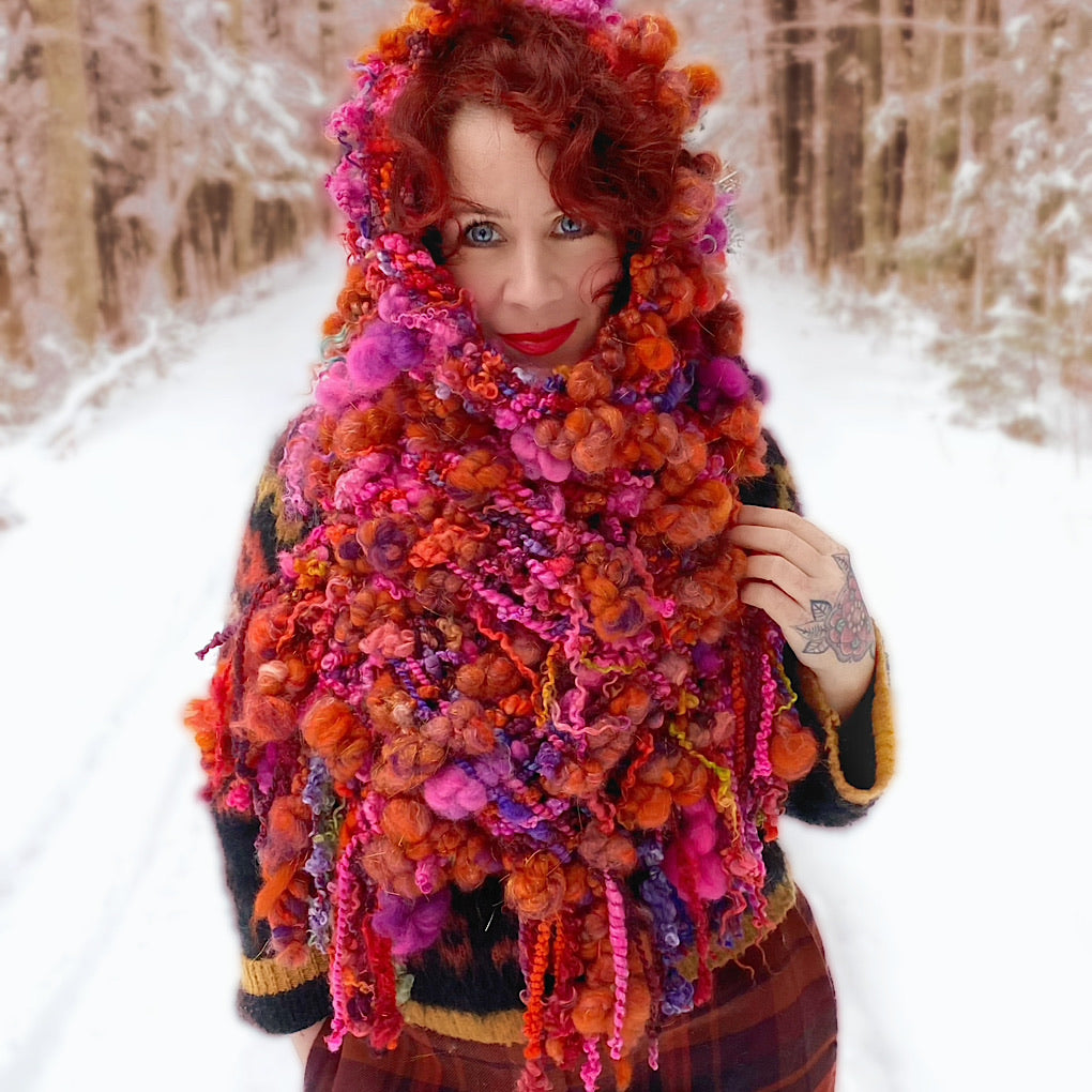 The Fiery Rose Scarf