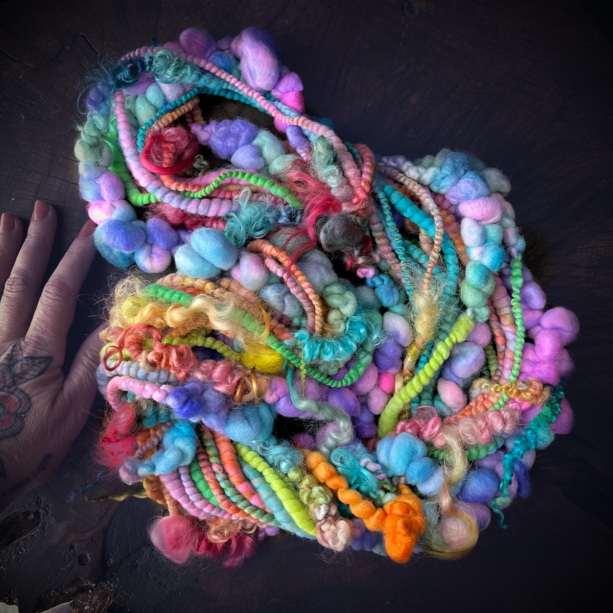 Old fave’s quatuor reserved for M. - set of jumbo art yarn