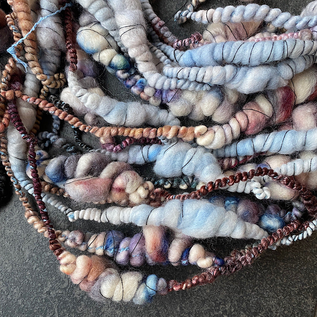 Snow is blushing merino Art yarn