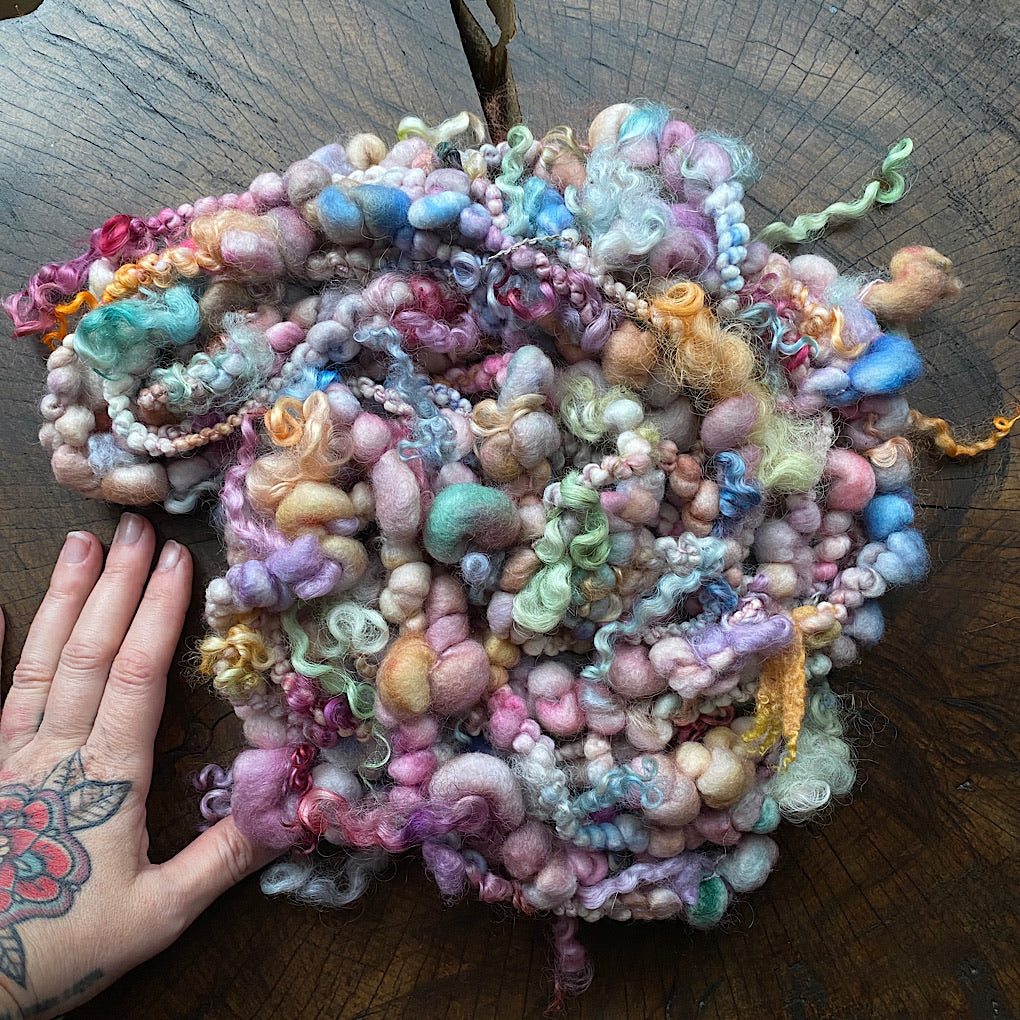 Vintage pastel Jumbo boucle Art yarn