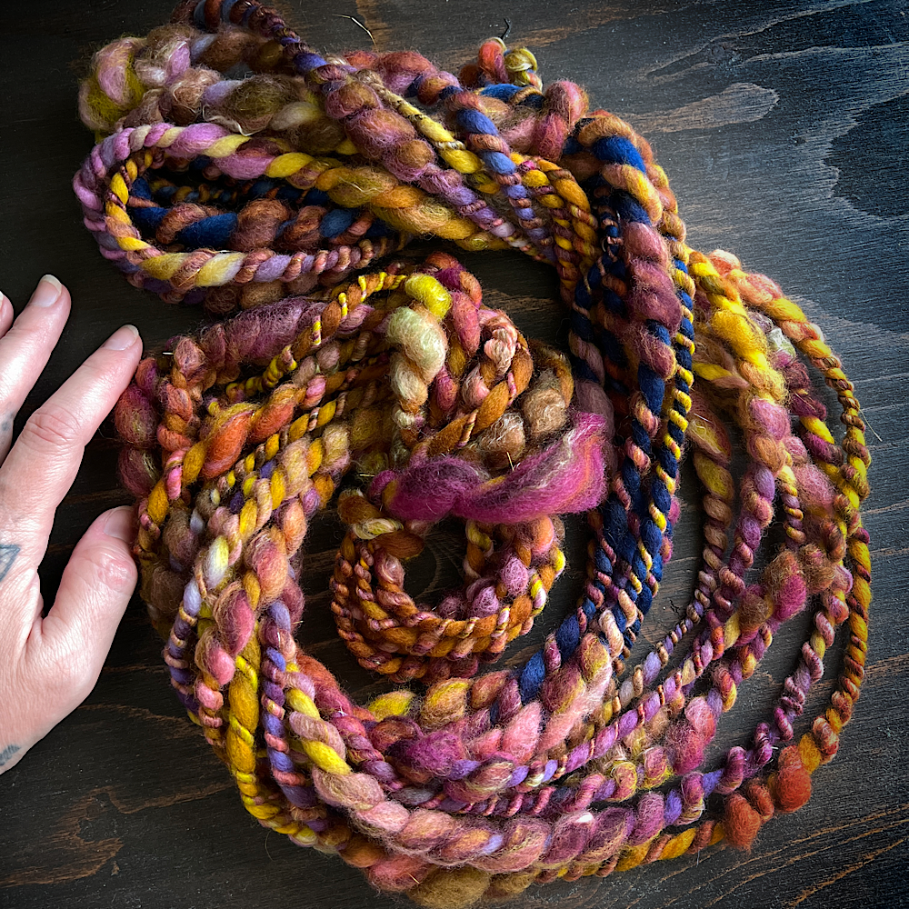 Amber heart weaving art yarn