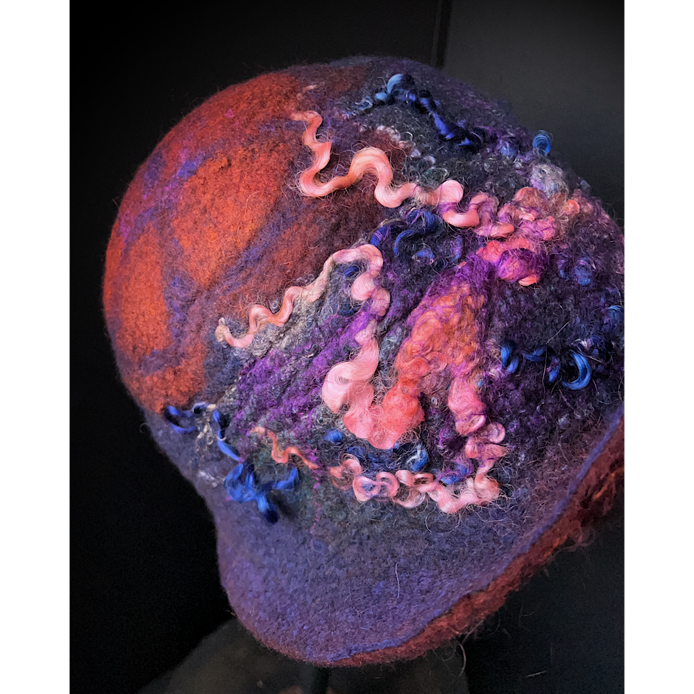 Felted cloche hat- 25”