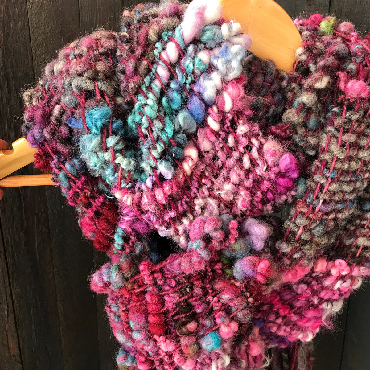 Charcoal scarf 100% Wool - Foulard  100% laine gris charcoal - Mynoush