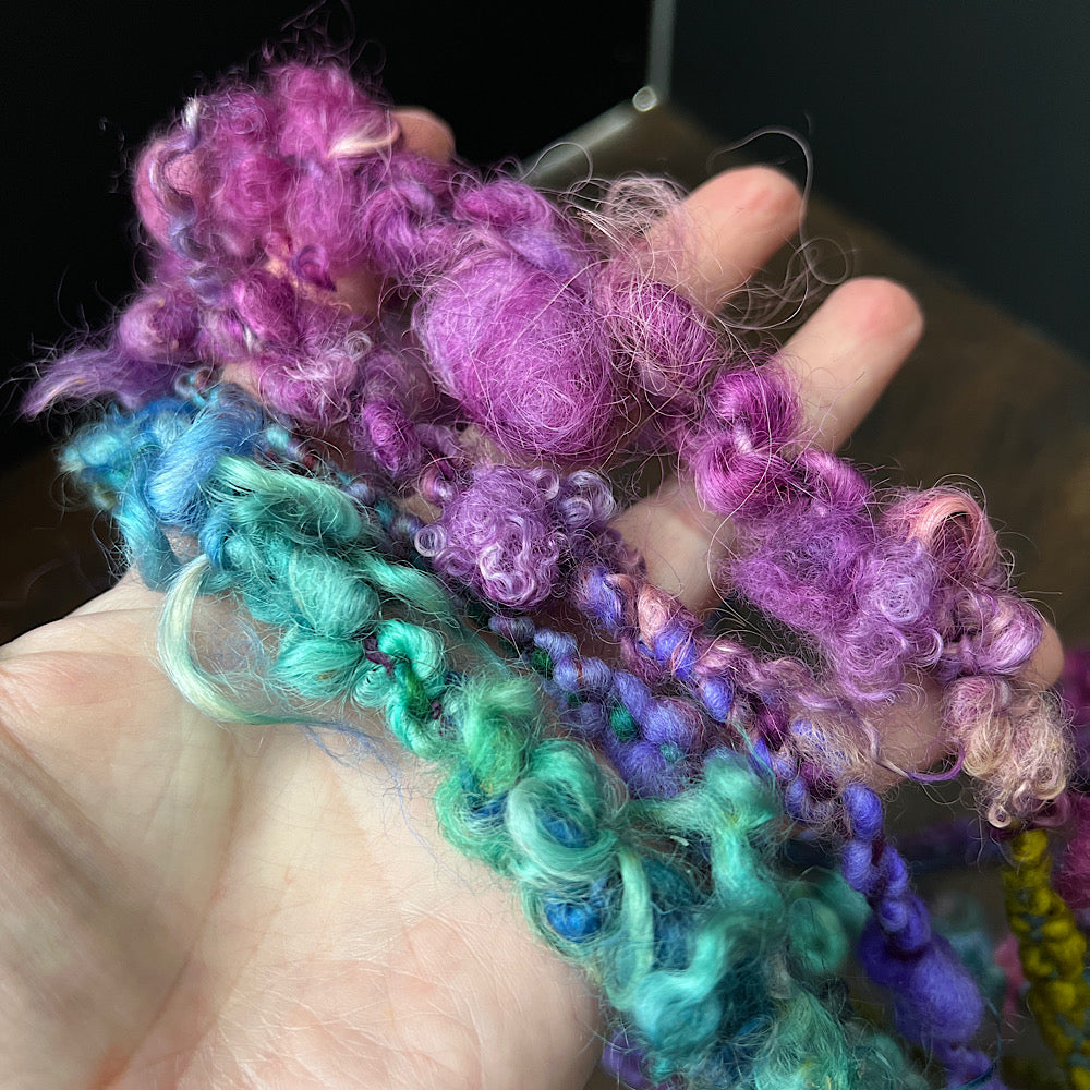 Mermaid curls art yarn