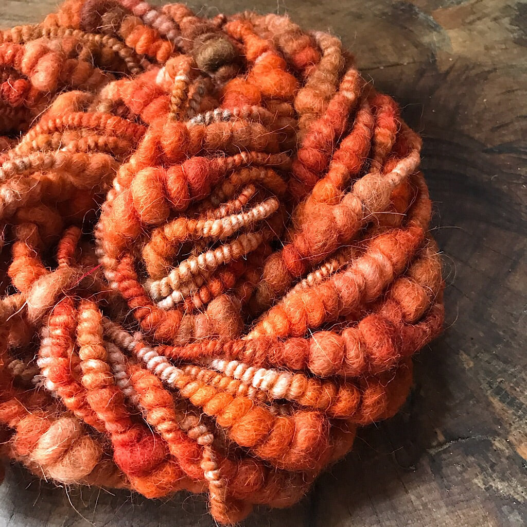 Pumpkin weaving yarn