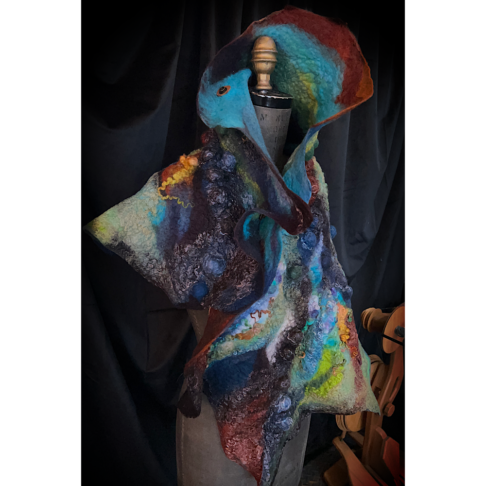 Deep thoughts - felted scarf