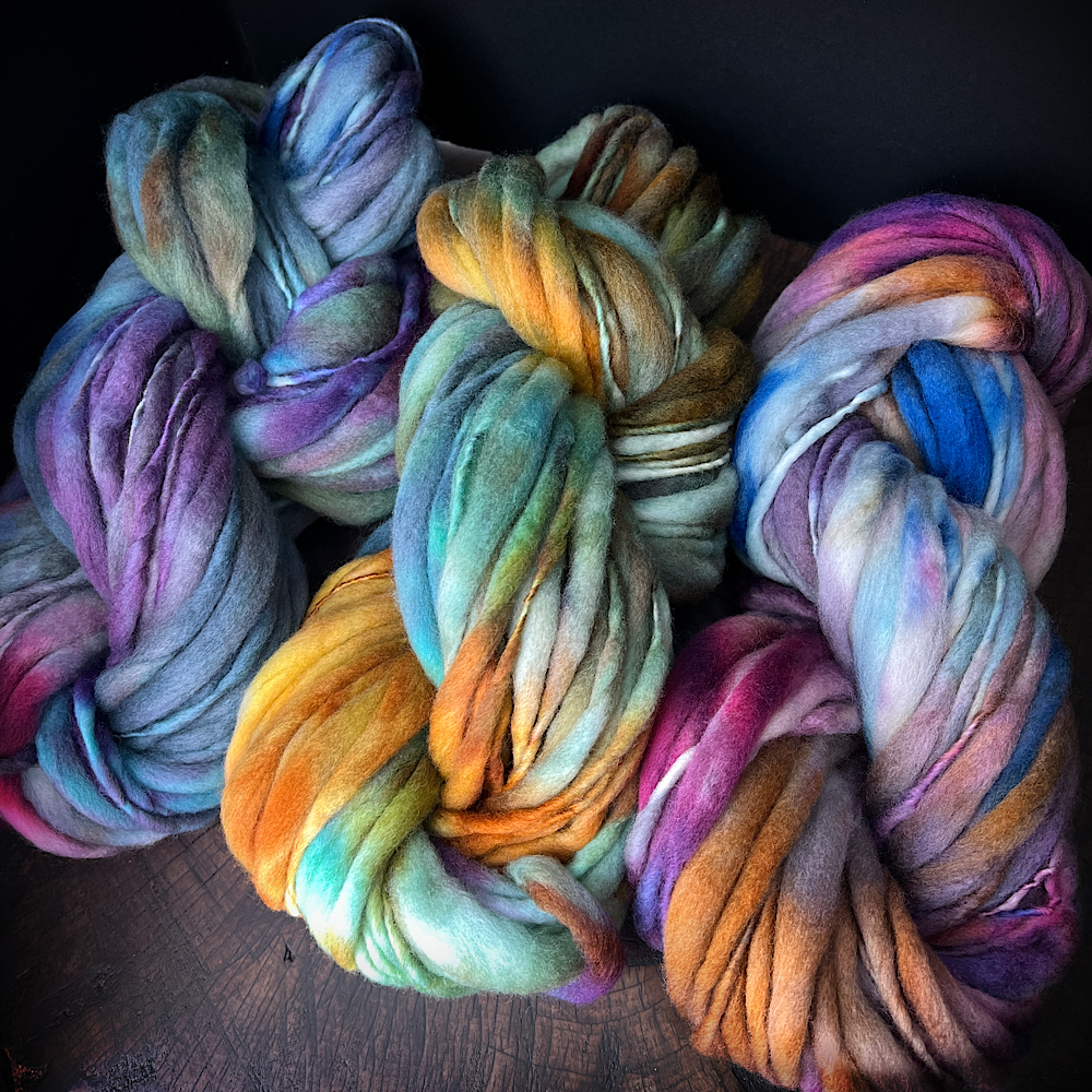 Fluffy yarn set of 3 skeins