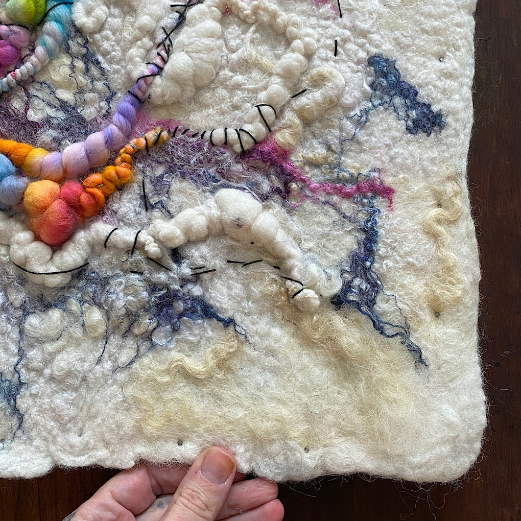Wool felt wall art 24“ X 18”