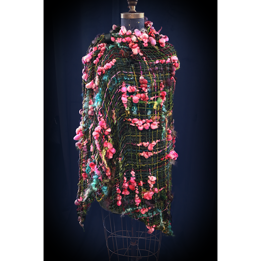 Kiss from a Rose 2 merino silk Shawl