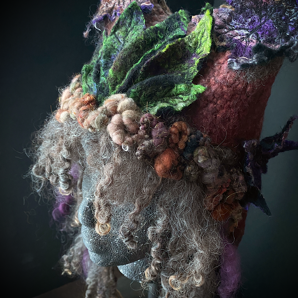 Forest spirit 2 - Fairy felted hood