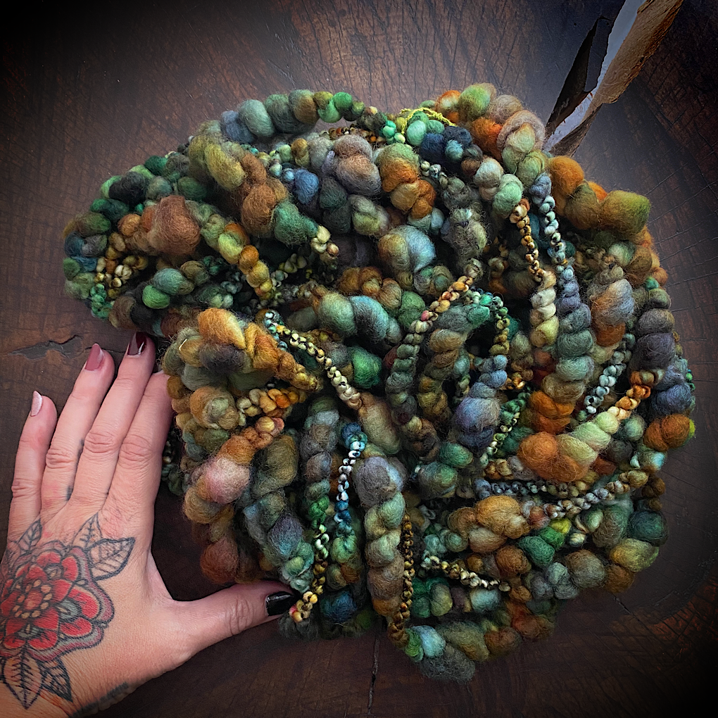 Pine forest Jumbo boucle art yarn