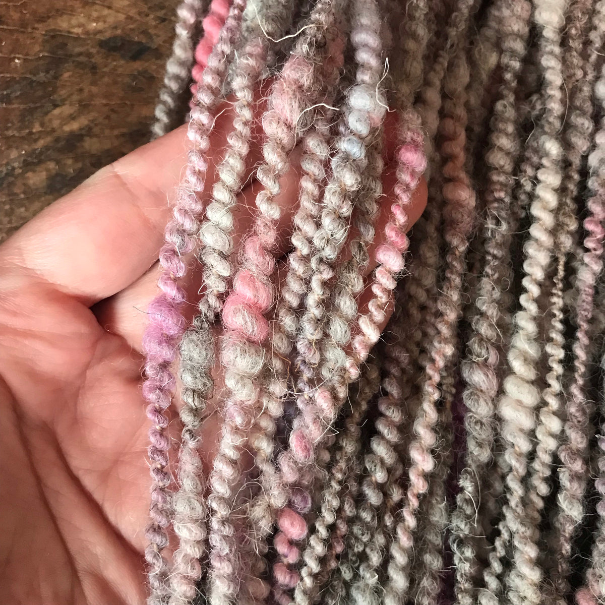 Natural grey hand spun yarn 100g 66y - Mynoush