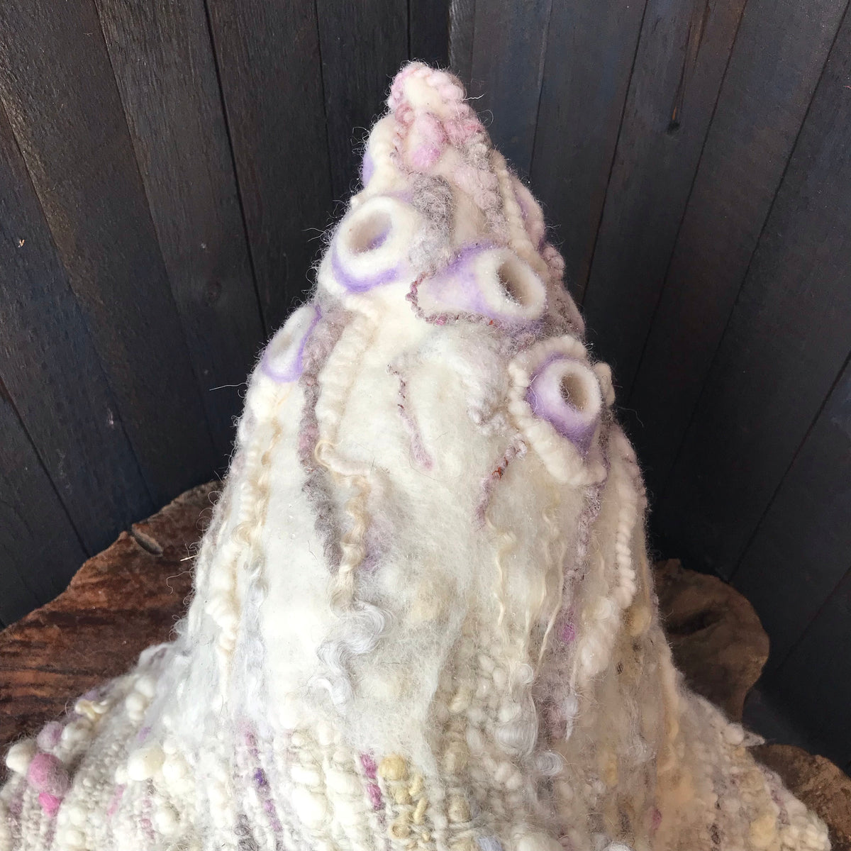 Hand woven and Felted Hooded SCARF | ready to ship | One size 35” x 10” - Mynoush