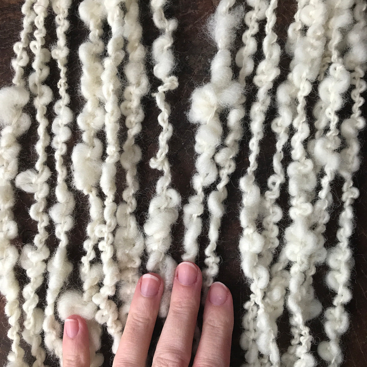 Natural white boucle yarn 60g - Mynoush