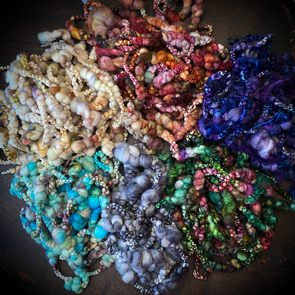 Large lot of mini art yarn - weaver kit