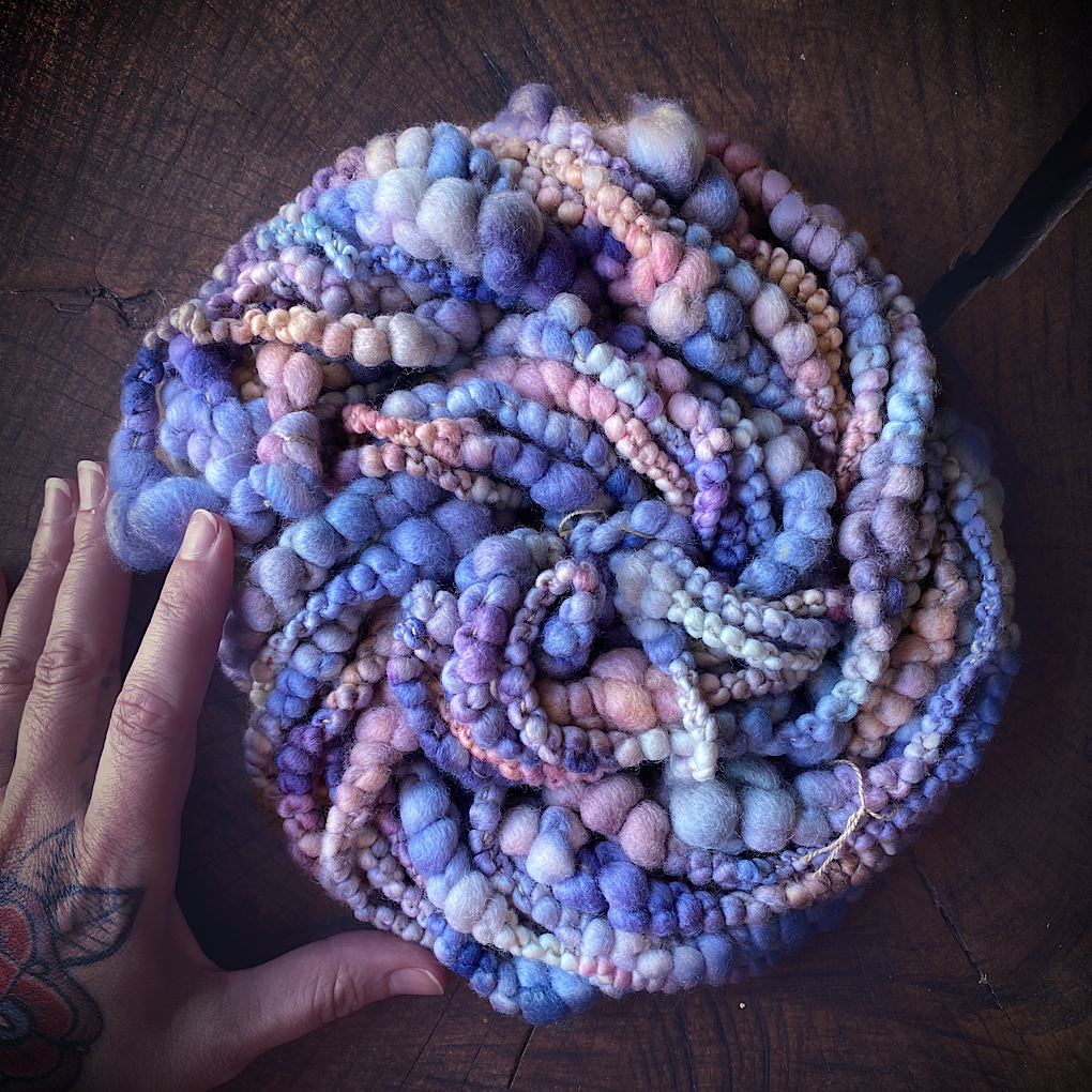 Custom Jumbo Boucle - Blue lavender blush