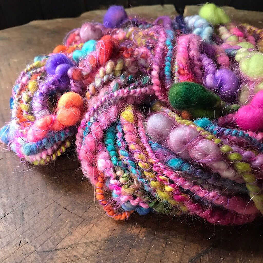 Pink graffiti art yarn