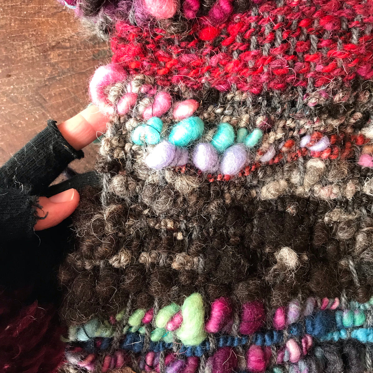 Black scarf 100% Wool - Foulard 100% laine noir - Mynoush