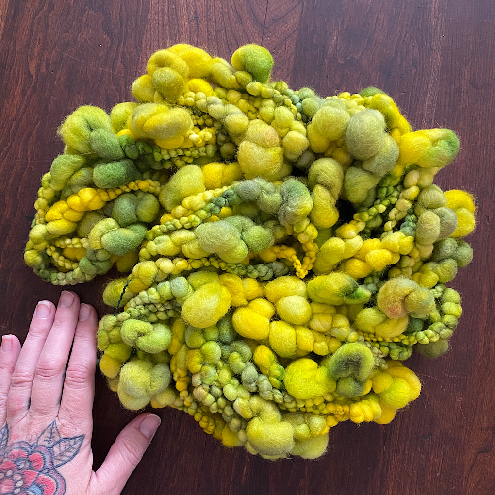 CUSTOM Sprouts Jumbo boucle Art yarn
